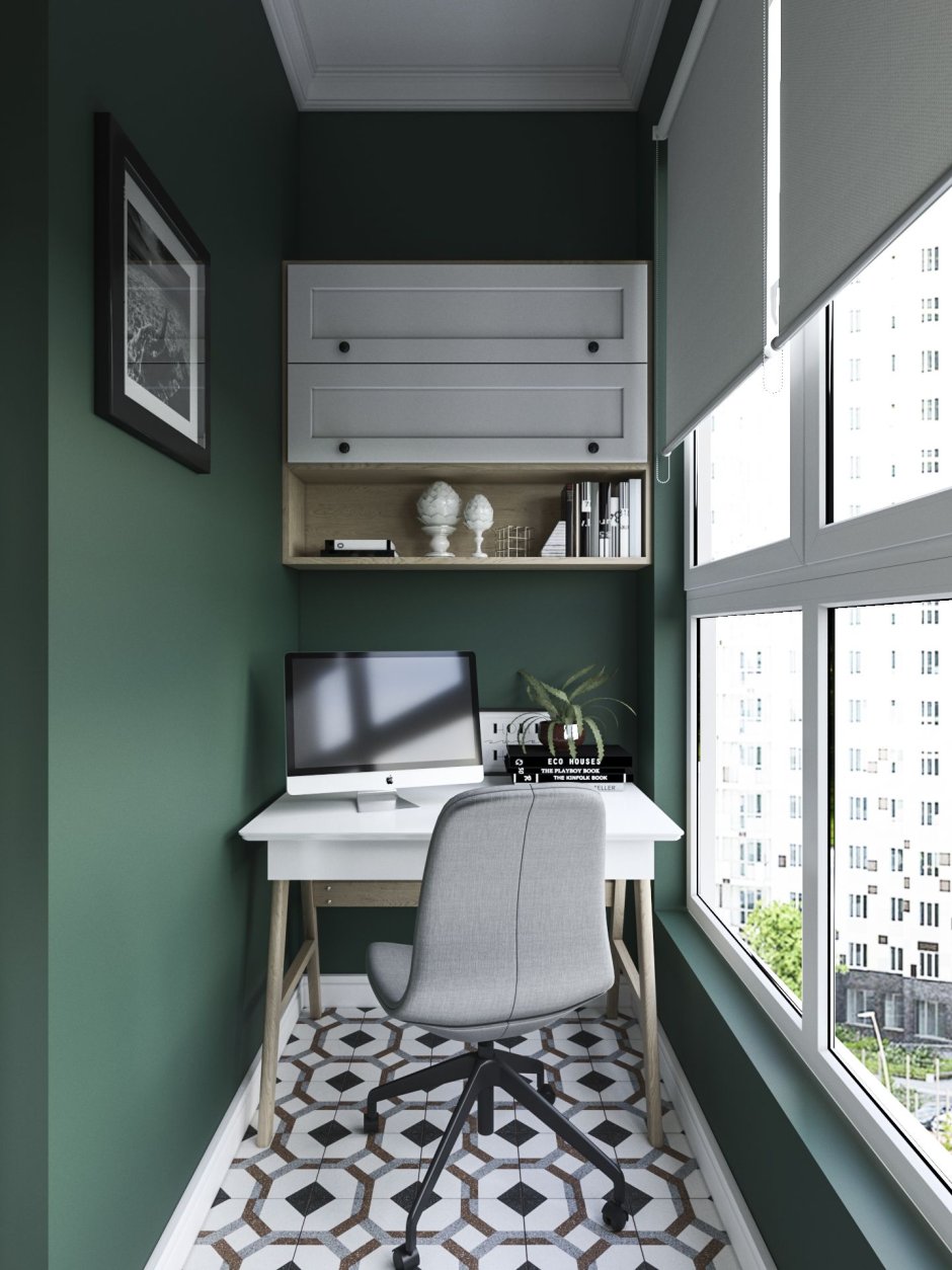 Подоконник стол на балконе