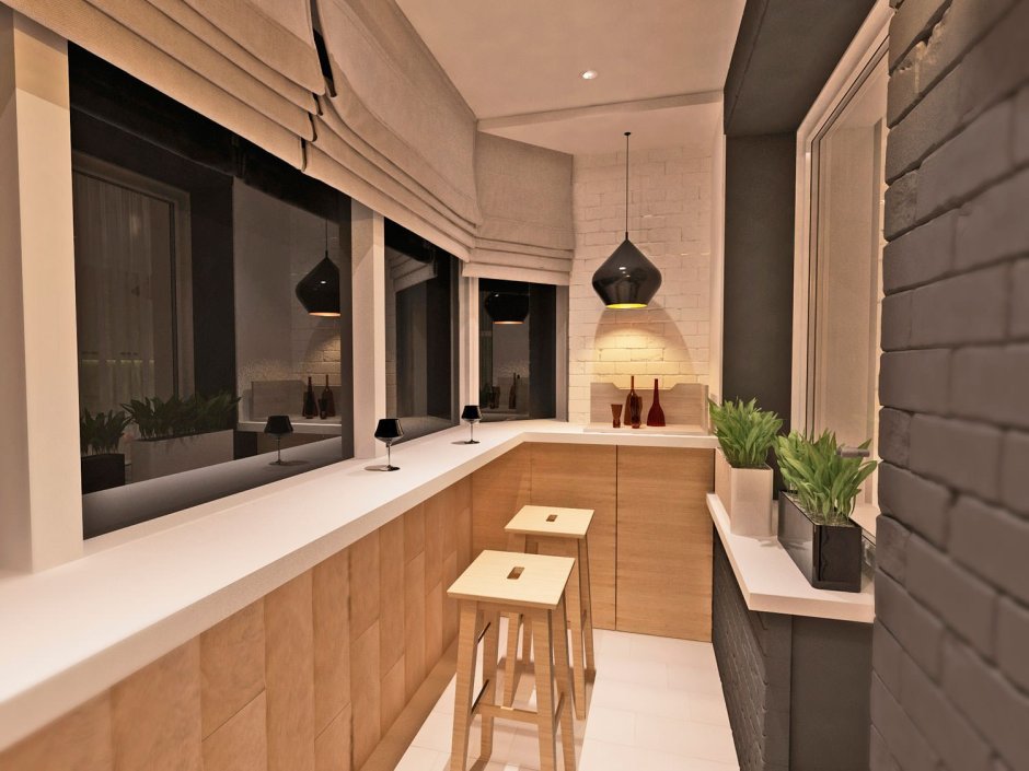 Барная стойка балкон квадратный