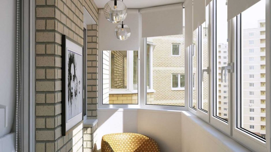 Кирпичный балкон