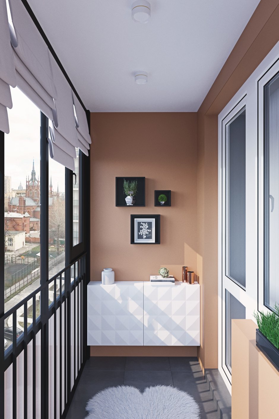 Цвет стен на балконе