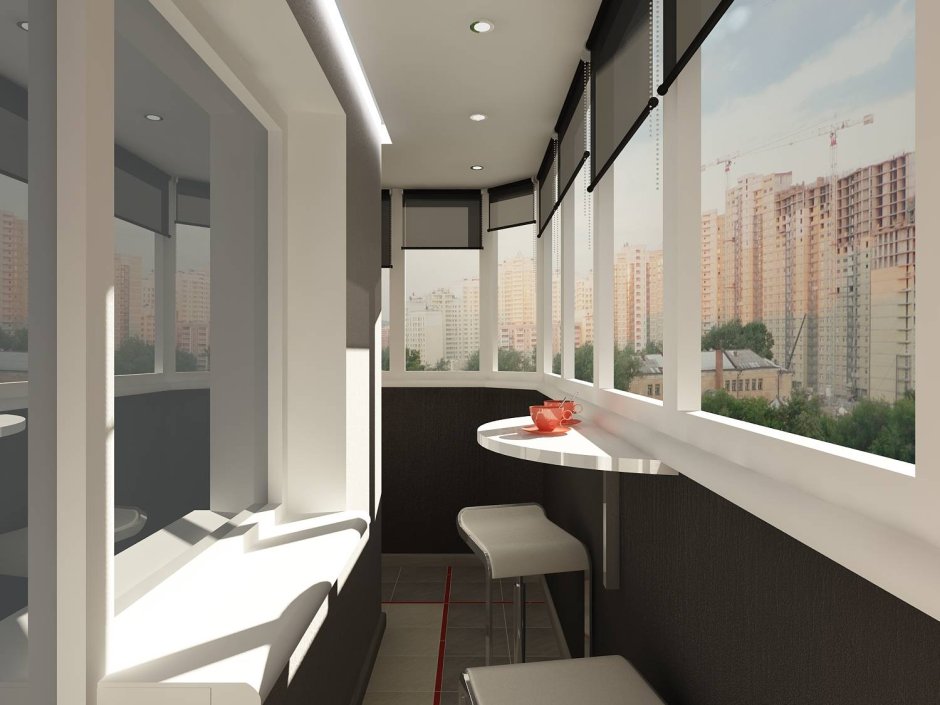 Балкон совмещенный с комнатой