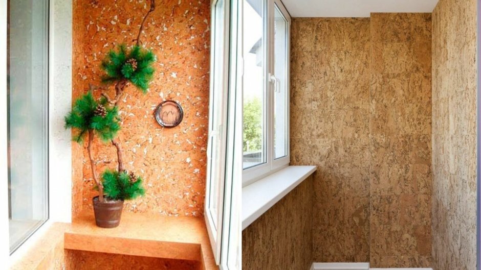 Декоративная штукатурка для стен на балконе