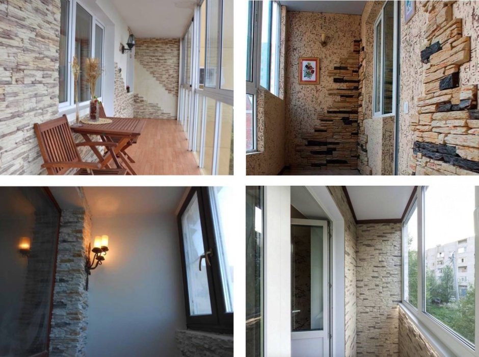 Декоративная штукатурканв балконе