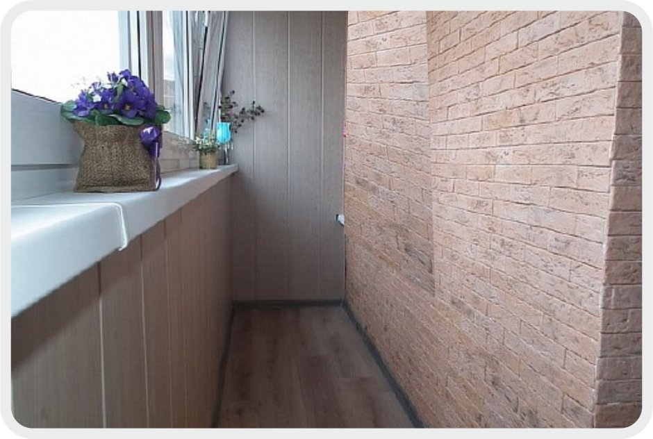 Отделка балкона шпаклевкой