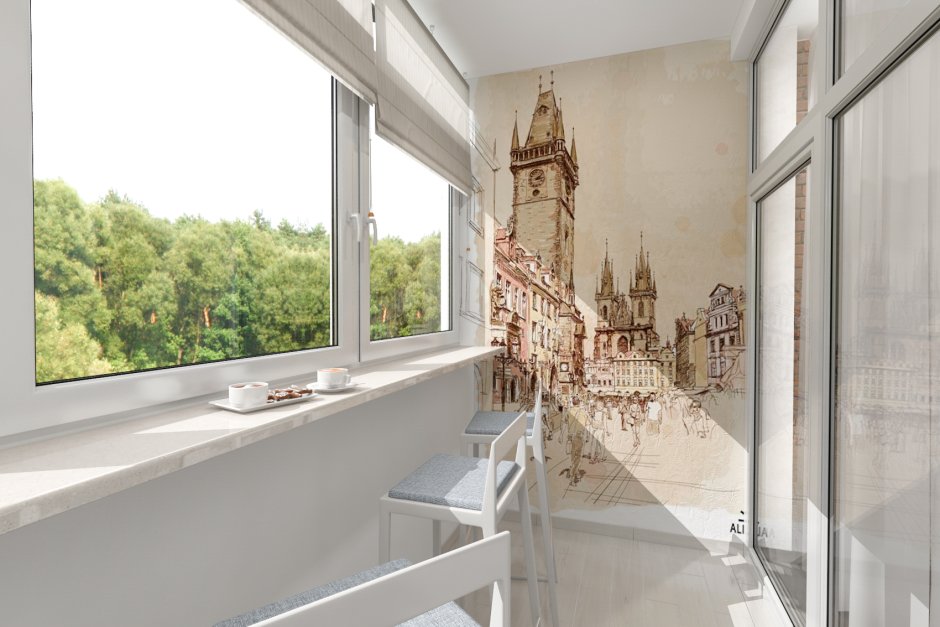 Отделка балкона ламинатом