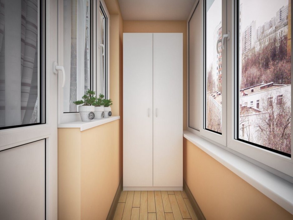 Шкаф из ПВХ на балкон