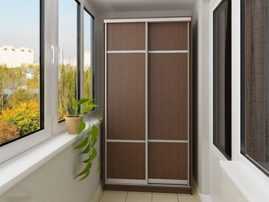 Встраиваемый шкаф на балкон