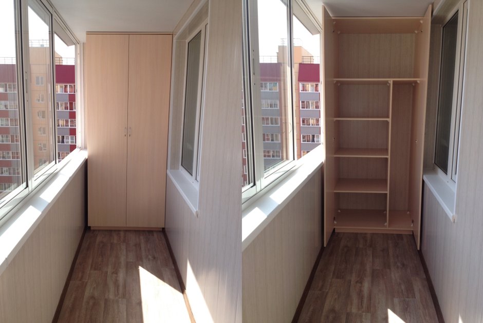 Раздвижной шкаф на балкон