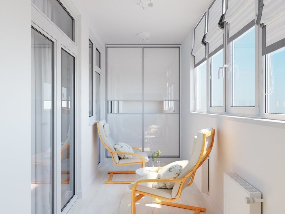 Отделка лоджии с панорамным остеклением