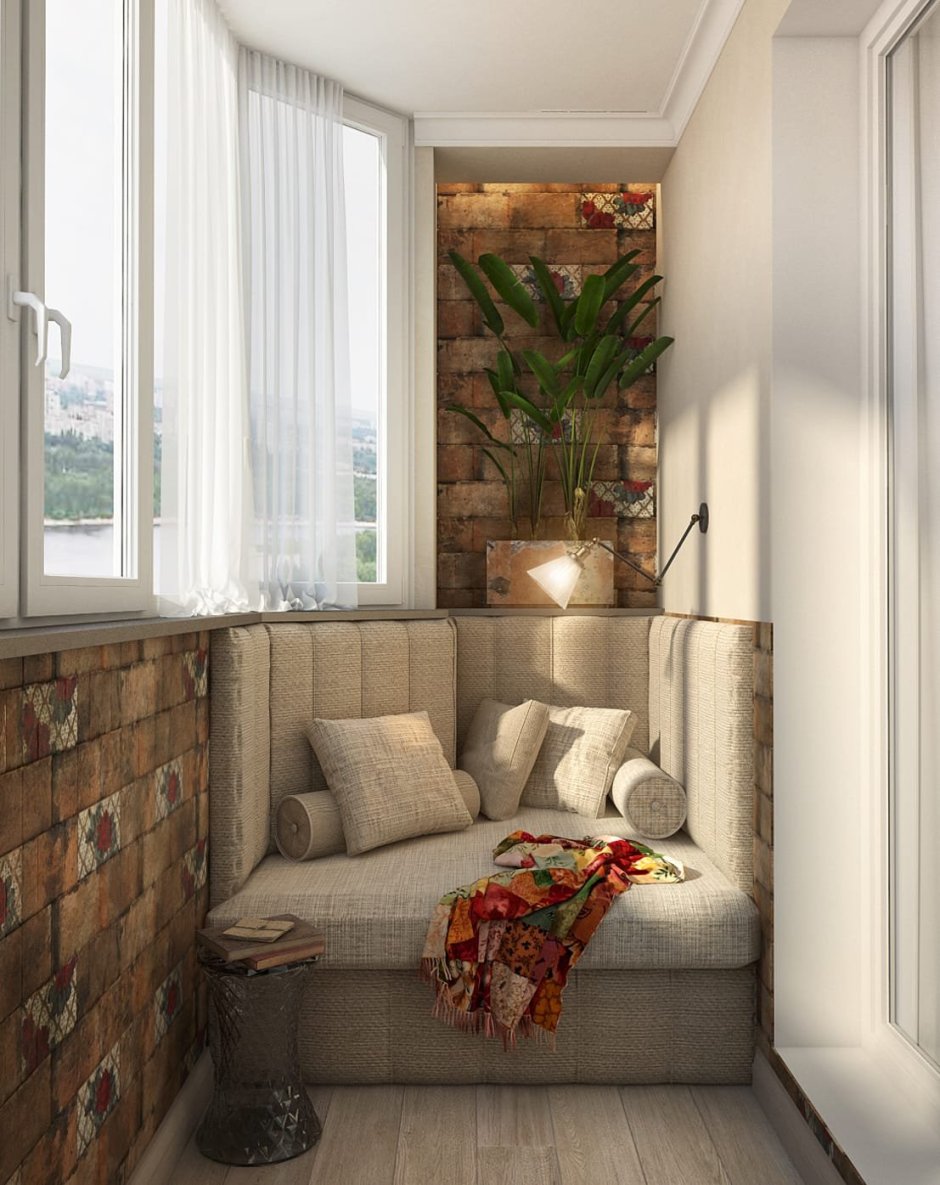 Уютный балкон в квартире