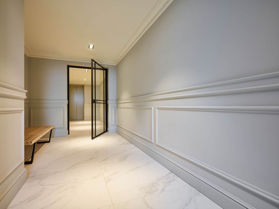 Стыки плинтусов на полу