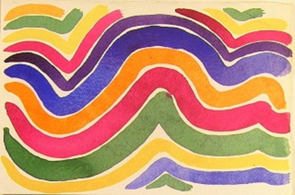 Красивый полосатый коврик рисование