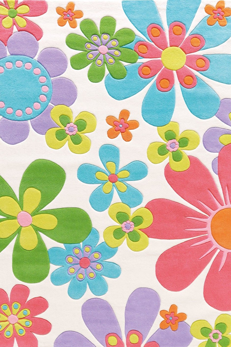 Ковер с цветами детский