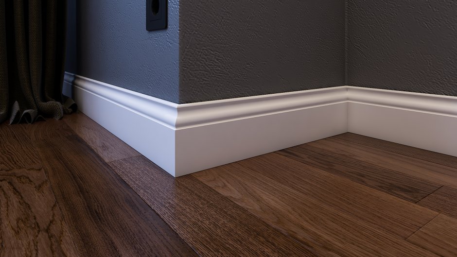 Плинтус алюминиевый 80мм пл80 серебро