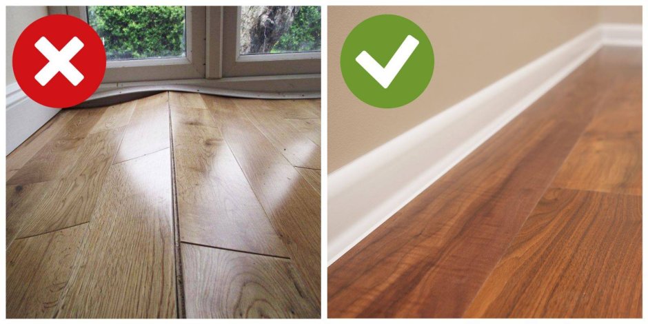 Неправильно уложенный ламинат