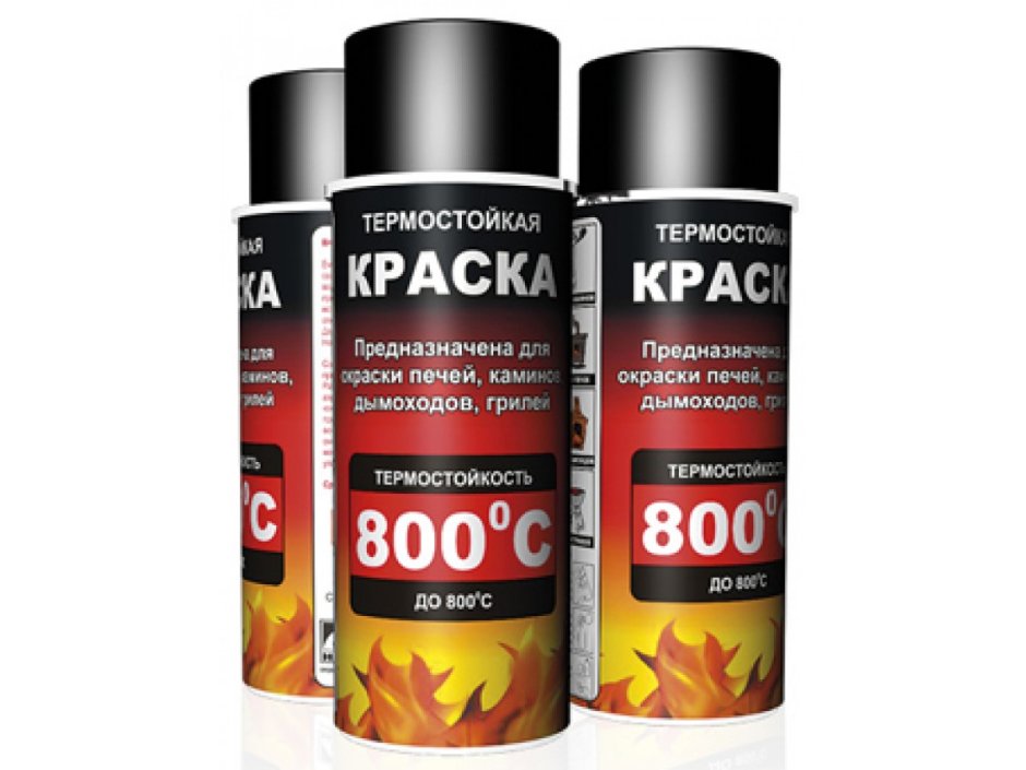 Огнеупорная краска по металлу для печей 1750 градусов
