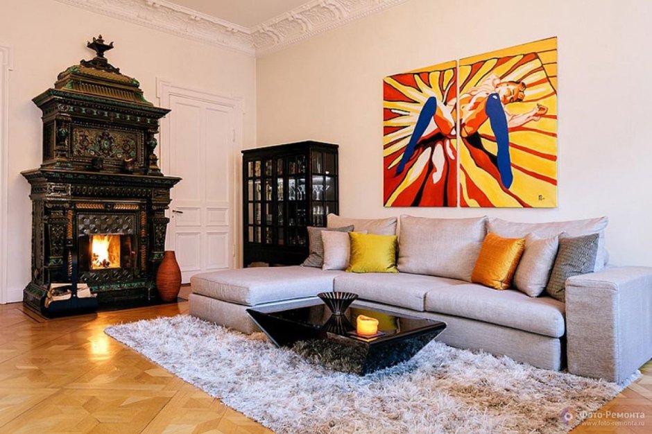 Линейный камин в интерьере