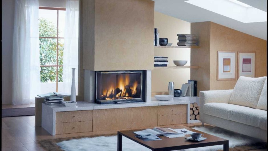 Искусственный камин в интерьере