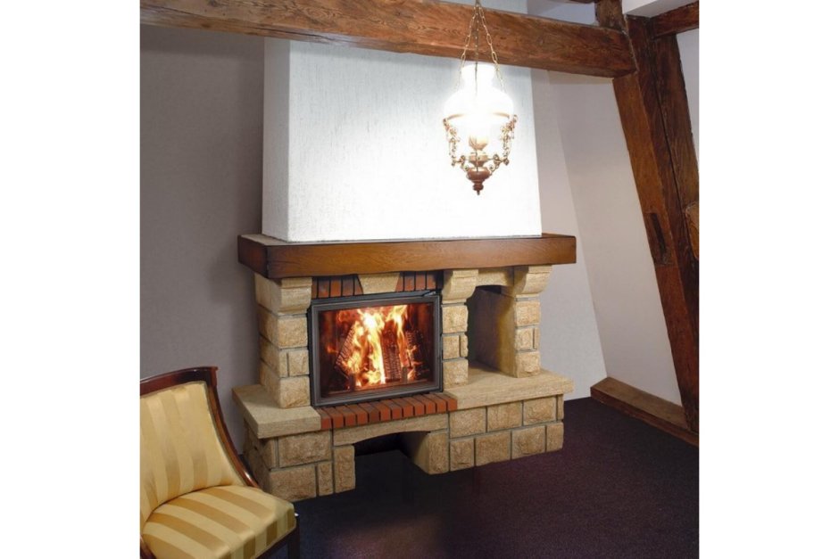 Красивые камины из камня