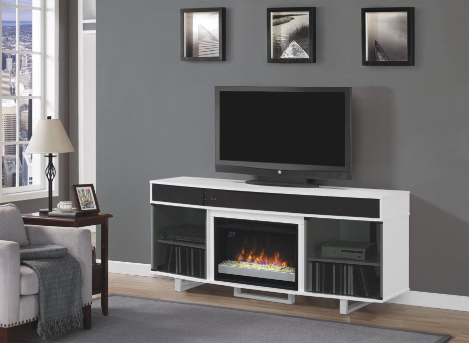 Тумба под ТВ С камином