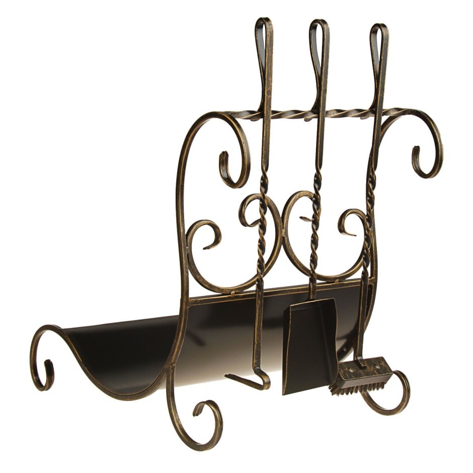 Дровница с набором dn764agk цвет бронза