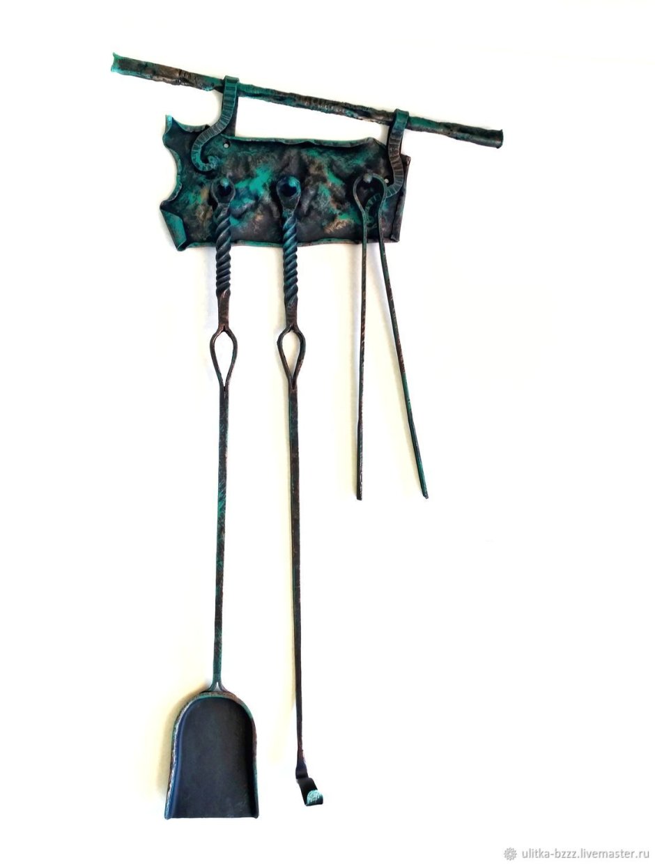 Кованая Кочерга и совок для мангала