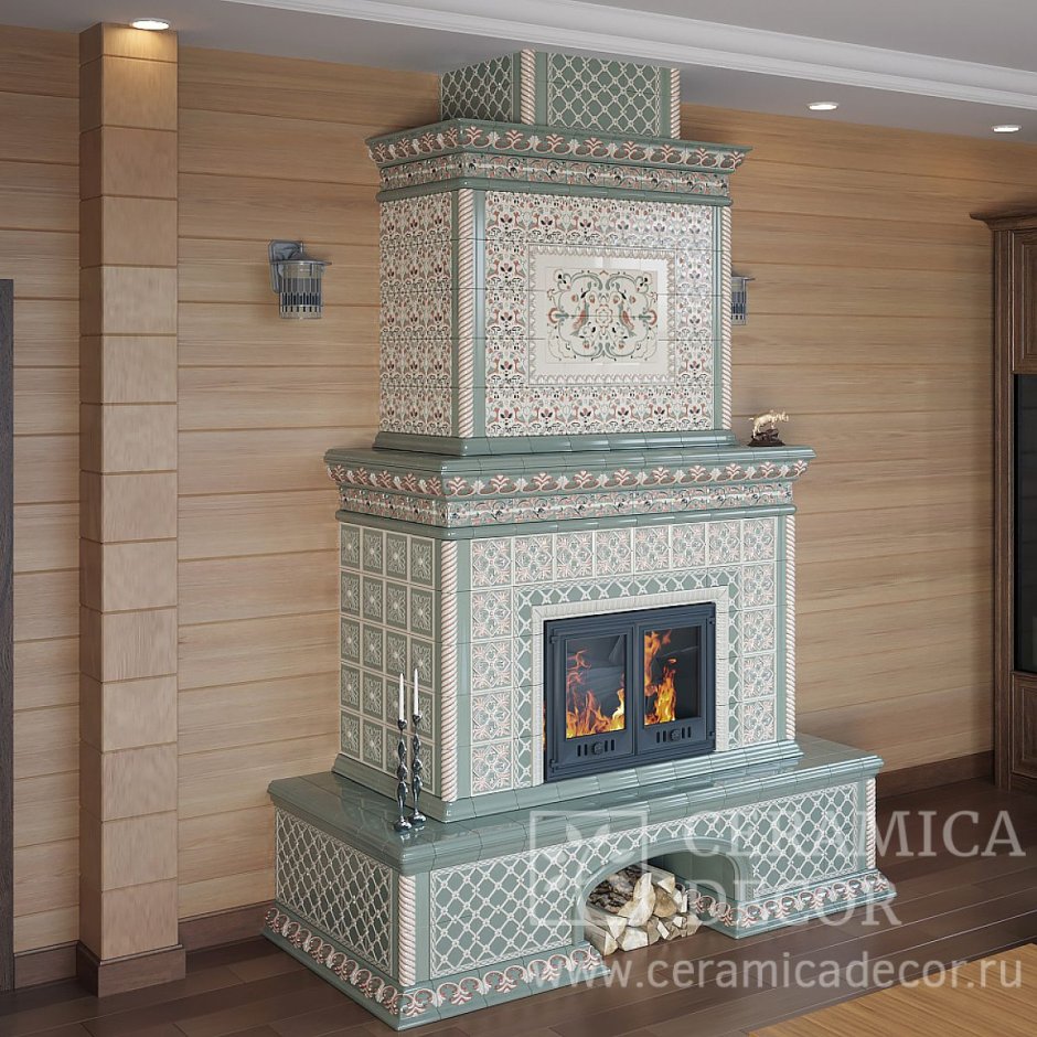 Камин из кварцевого агломерата