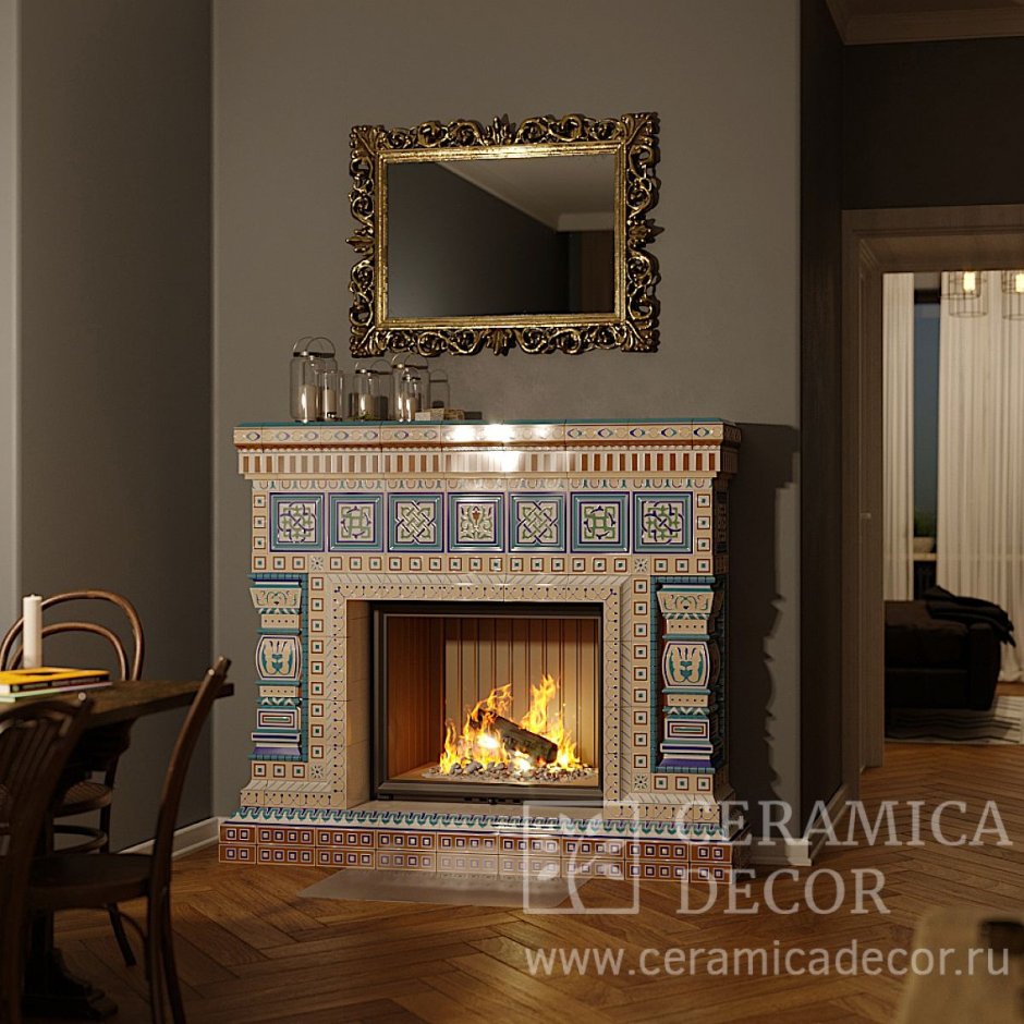 Облицовка камина