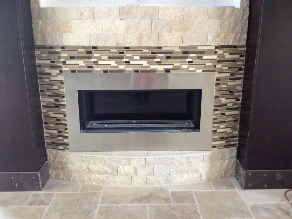 Камин изразцовый терракотовый