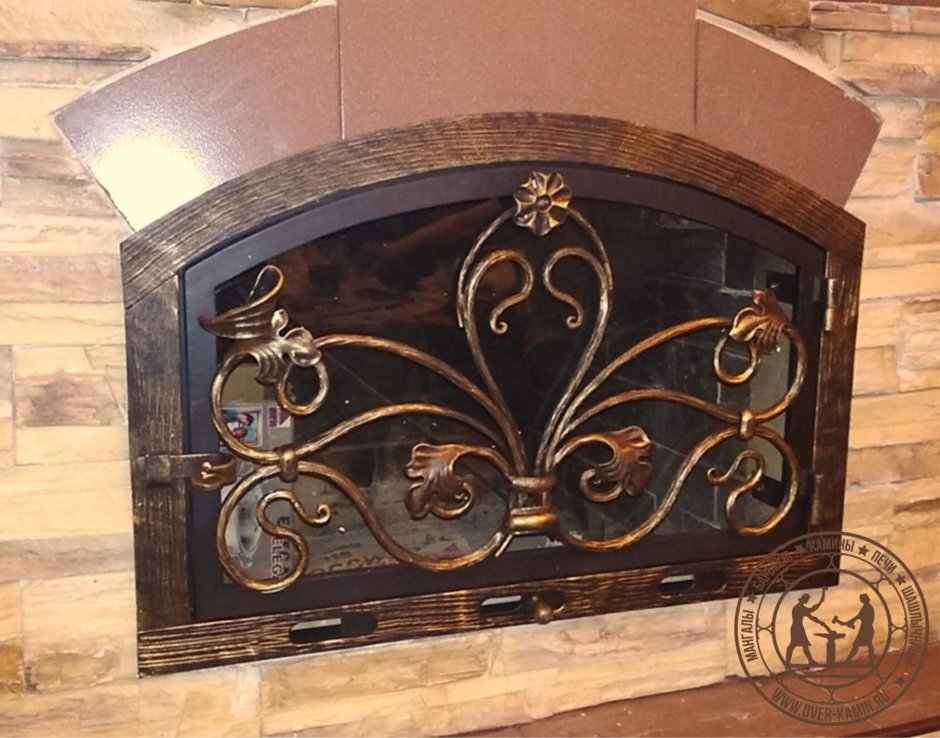 Дверки на камин кованые
