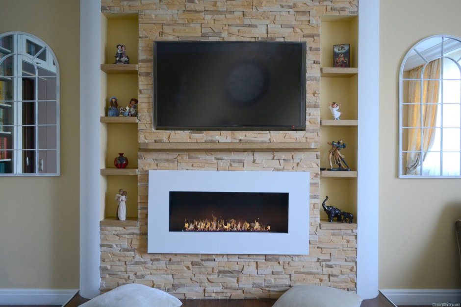 Декоративный камин под телевизор