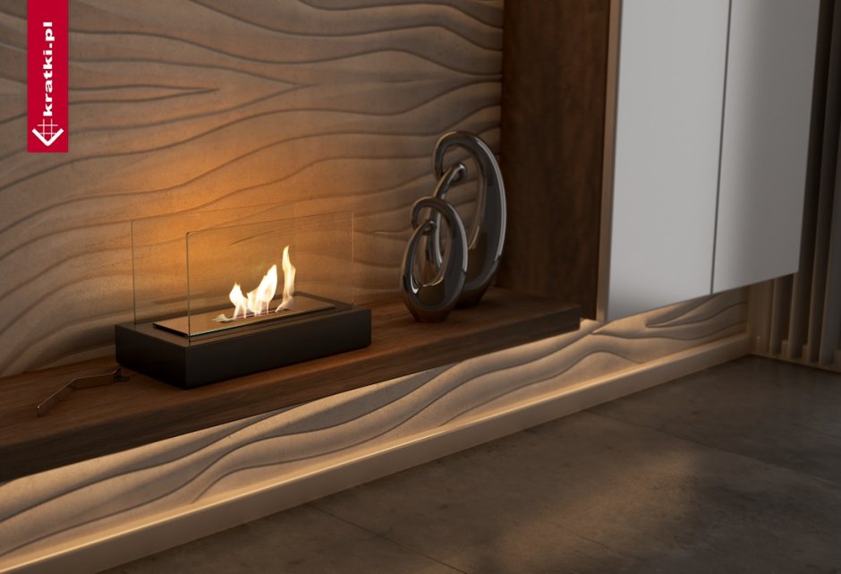 ULD-l2821-005/DNB/Red Brown Fireplace фонарь светодиодный камин