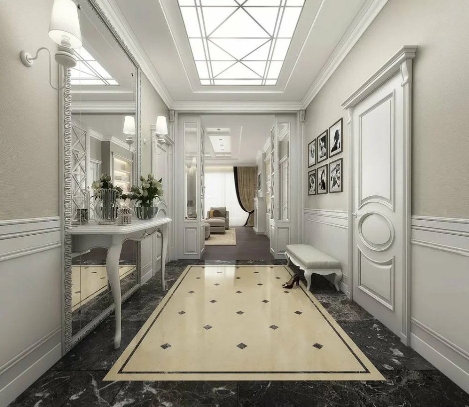 Черно белый интерьер