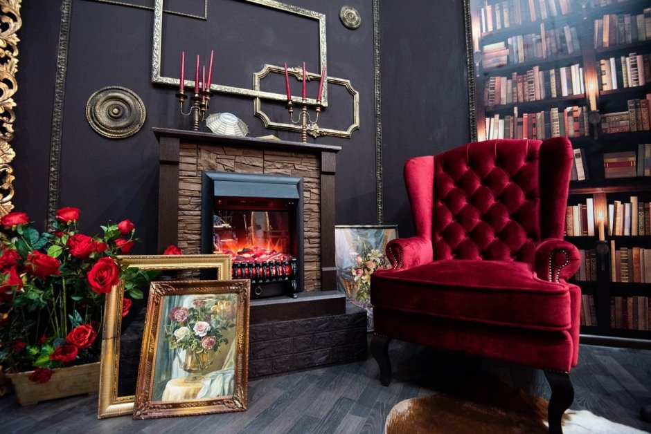 Фотозона с камином