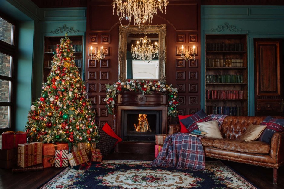 Новогодние декорации в студии