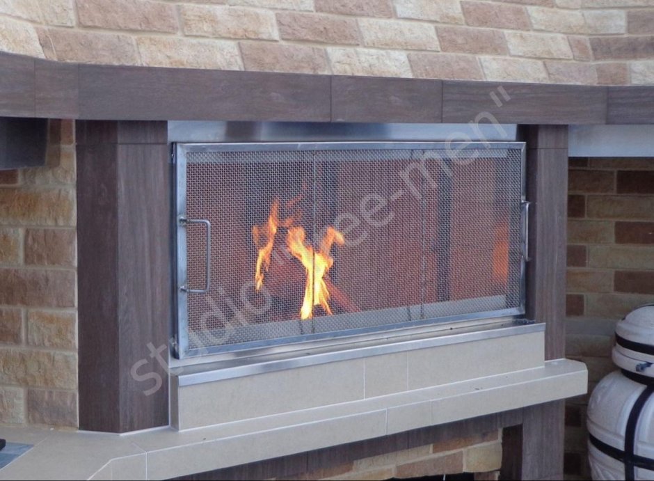Экран для печи камина