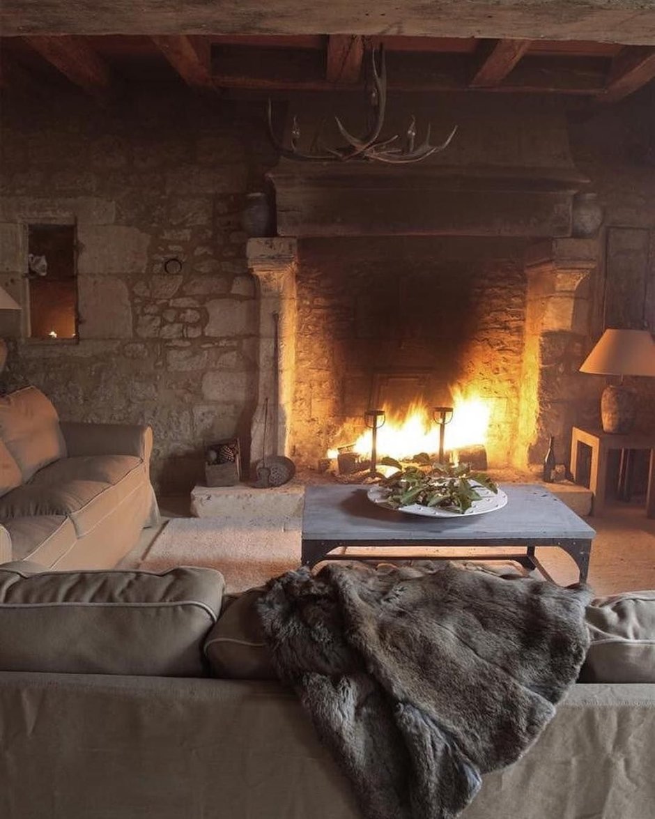 Камин вечер