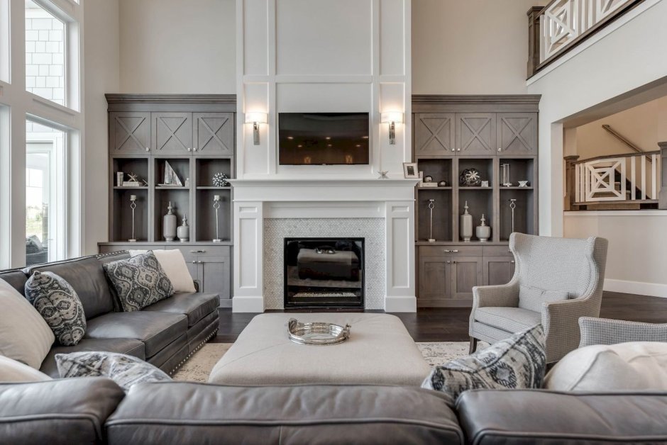 Гостиная 36 кв м Неоклассика