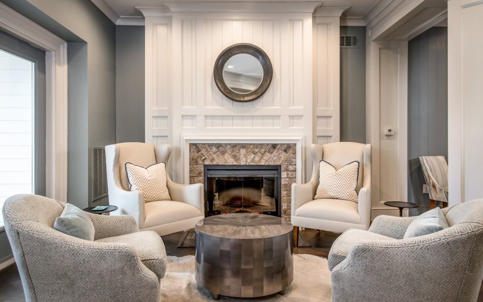 Белый камин Неоклассика Неоклассика