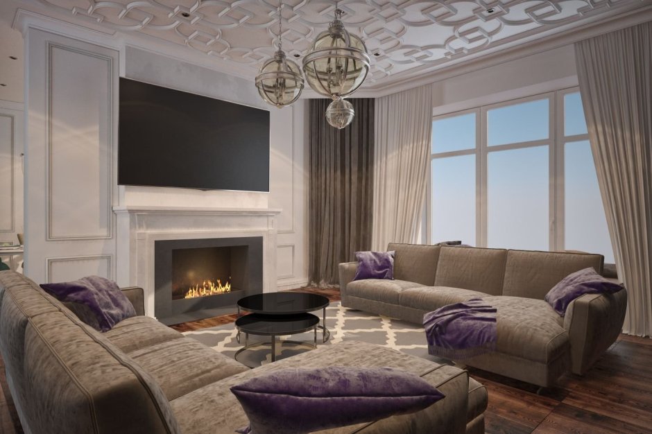 Кухня-гостиная Неоклассика и арт деко