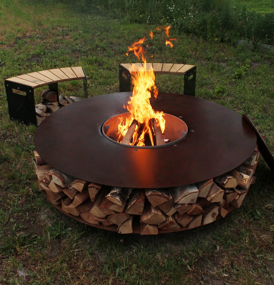 Кортеновская сталь костровая чаша