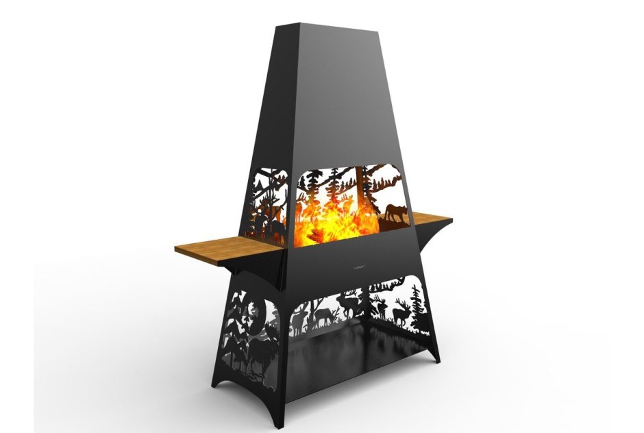 Мангал камин из металла