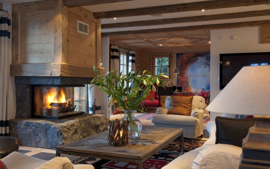 Камин на террасе