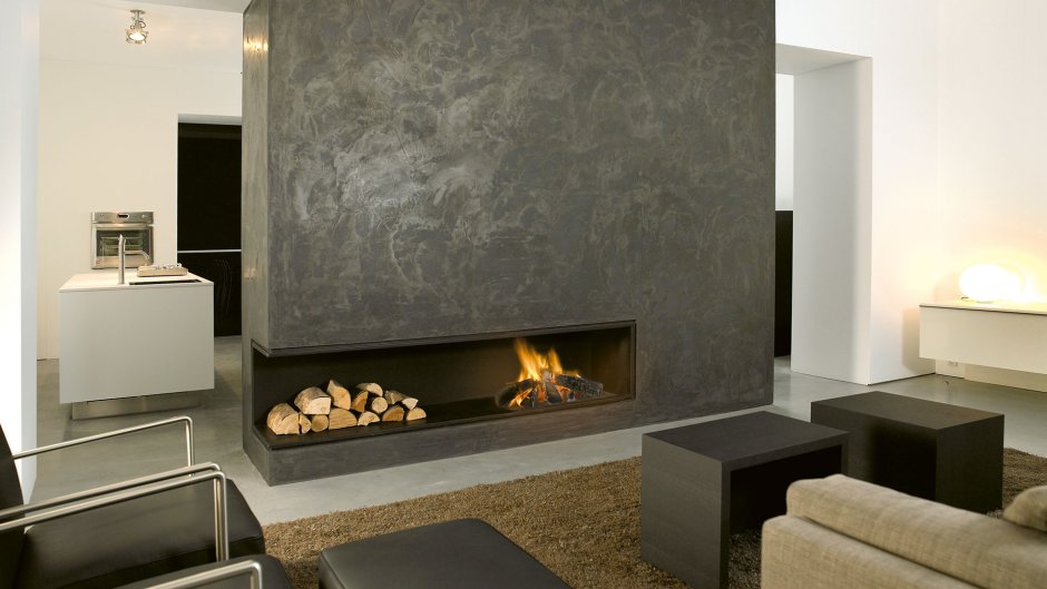 Камин из кварцевого агломерата