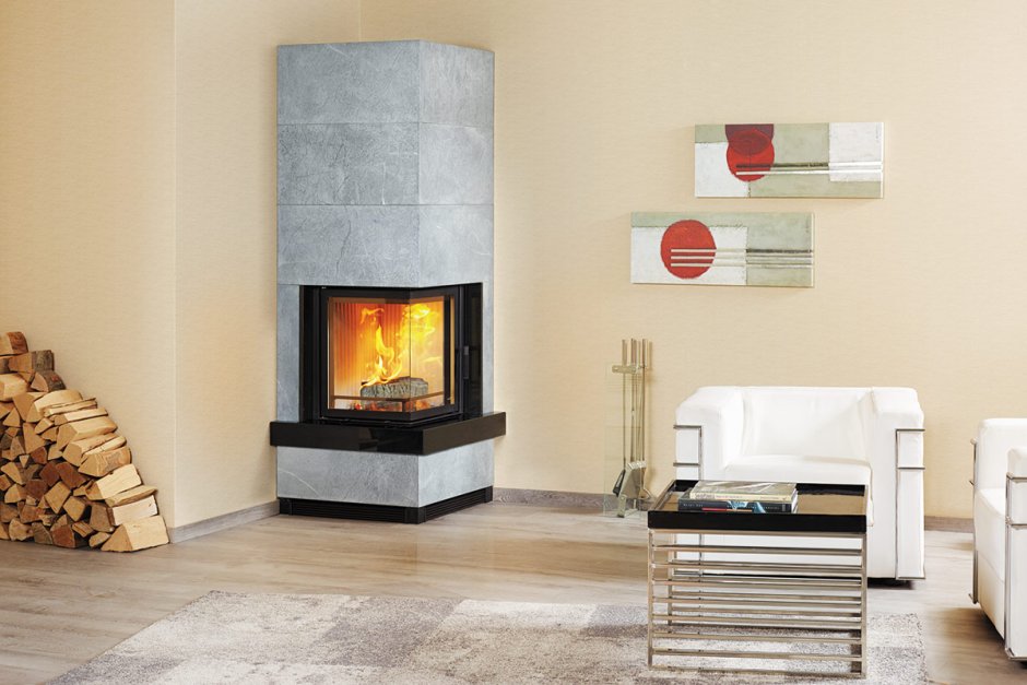 Мраморный камин в интерьере