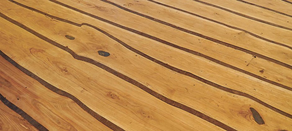 Настил из необрезной доски