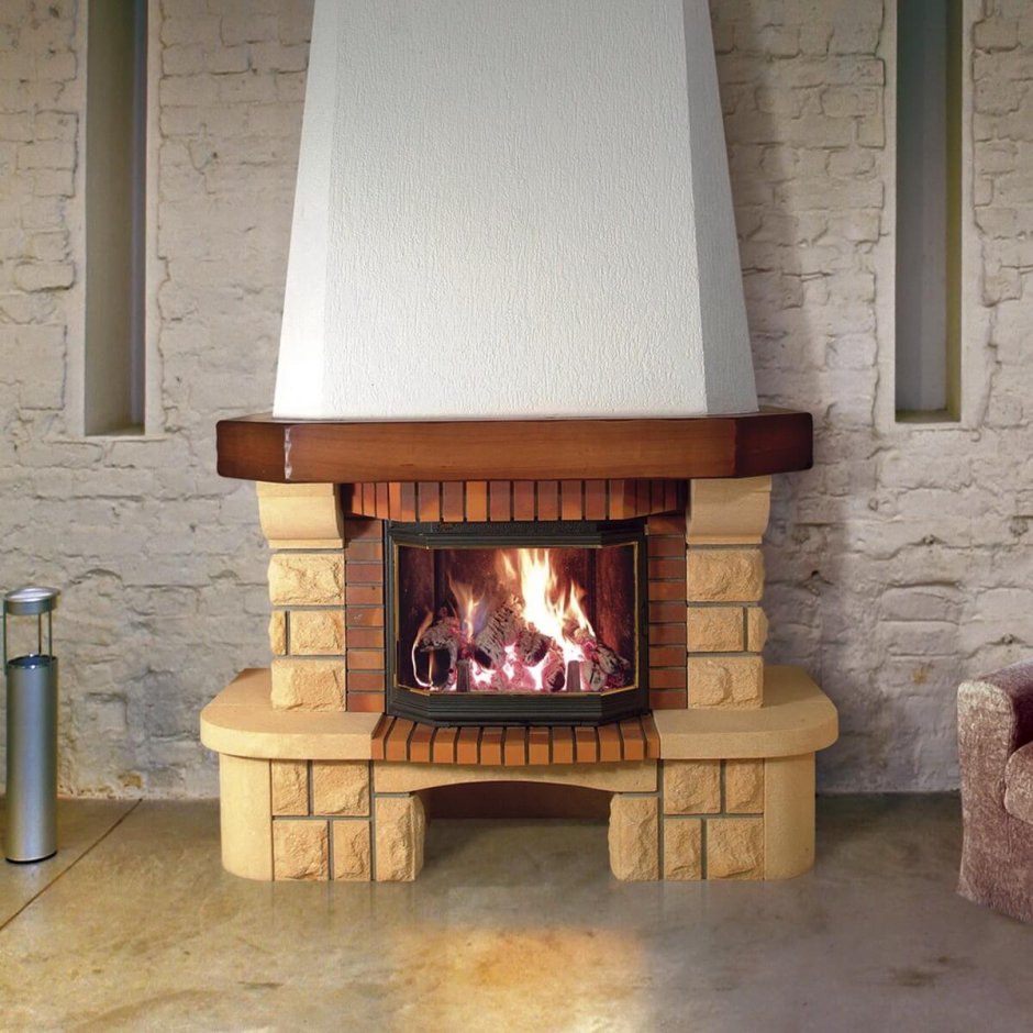 Камин в деревянном доме