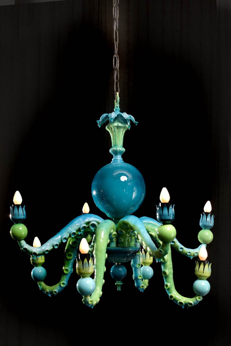 Дизайнерские люстры осьминог