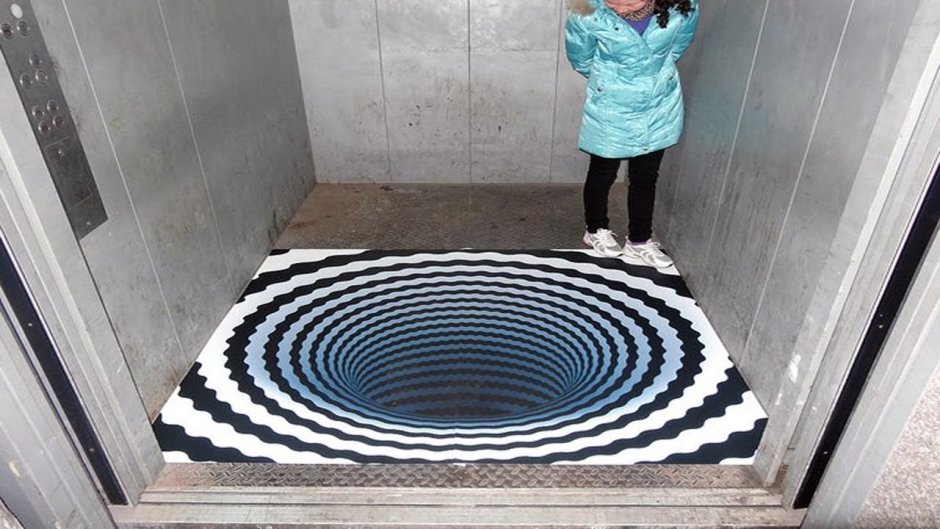 Оптические иллюзии на полу