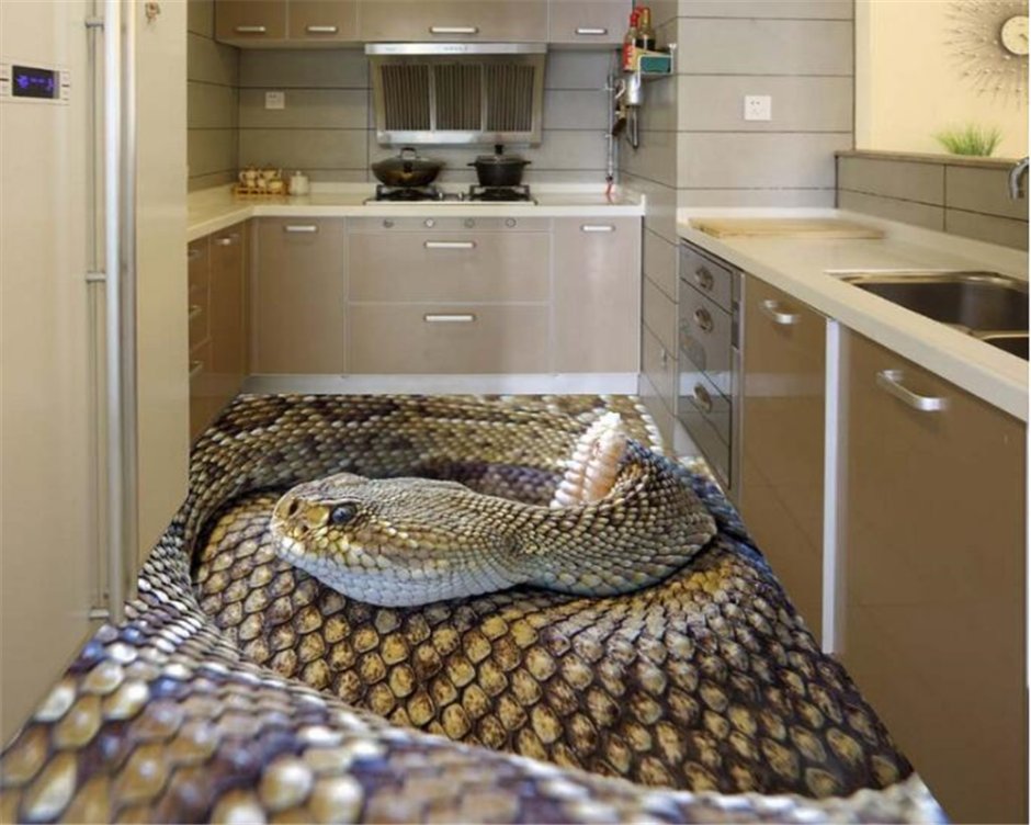 Заливной пол на кухню